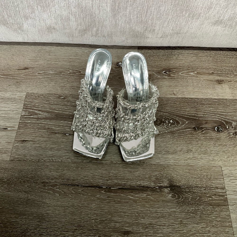Elegant Silver Women's Heels